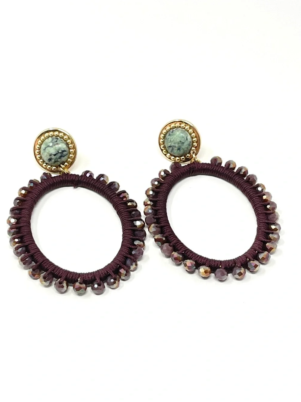 New Anthropologie Bryn Hooped Post Earrings